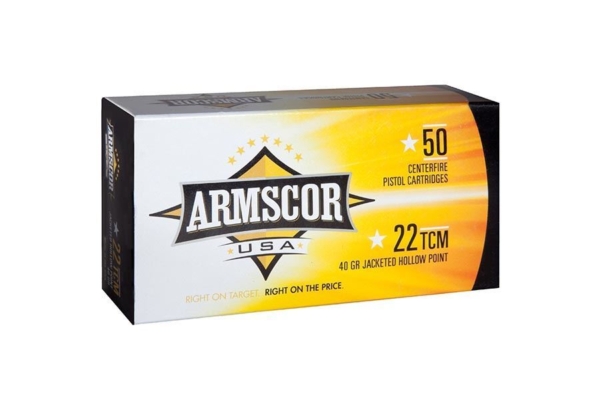 Armscor USA .22 TCM 40 Gr JHP Ammunition – 50 Rounds