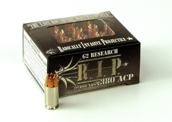 G2 Research 380 ACP 62 Grain R.I.P. Ammo – Box of 20 round