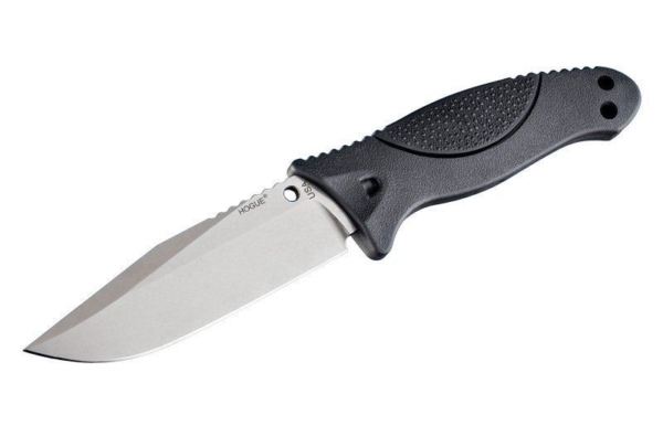 Hogue EX-F02 4.5 inch Fixed Clip Tumbled Finish Auto Retention Sheath Black Point Blade