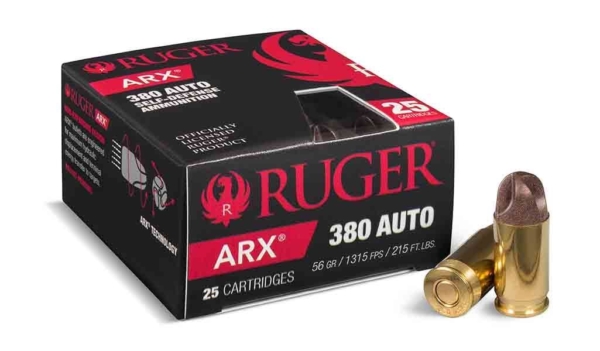 Ruger ARX .380 ACP Ammo 250 Rounds Box (25 Cartridges X 10 Case)