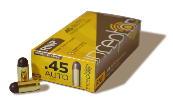 Polycase Ammunition 45 Auto 135 Grain Injection Molded Copper Polymer RNP 50 Round Box