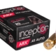 Polycase Inceptor ARX .45 ACP Ammo 20 Rounds