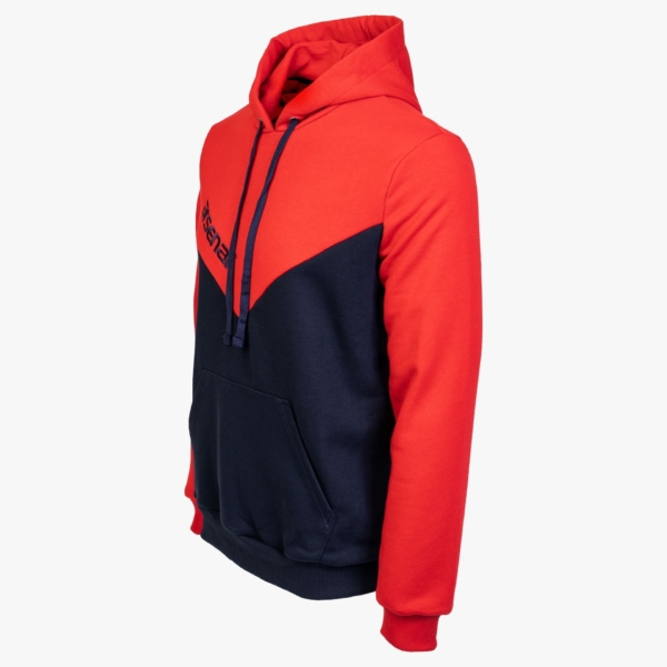 Arsenal XX-Large Blue / Red Sport Cotton-Poly Relaxed Fit Pullover Hoodie