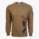 Arsenal X-Large Khaki Cotton-Poly Standard Fit Alpha Pullover Sweater