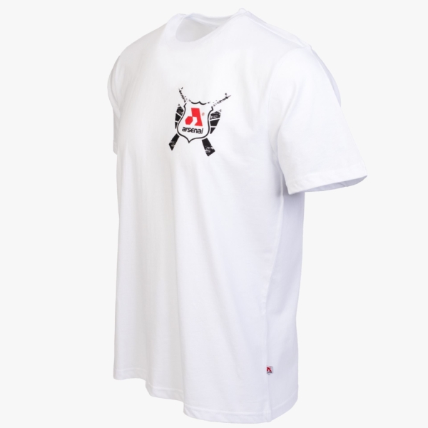 Arsenal Medium White Cotton Relaxed Fit Classic T-Shirt