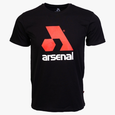 Arsenal Medium Black Cotton Relaxed Fit Logo T-Shirt