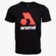 Arsenal Medium Black Cotton Relaxed Fit Logo T-Shirt