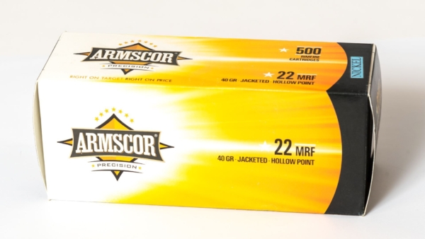 Armscor 22 Mag 40 Grain Jacketed Hollow Point Rimfire 500 Round Case