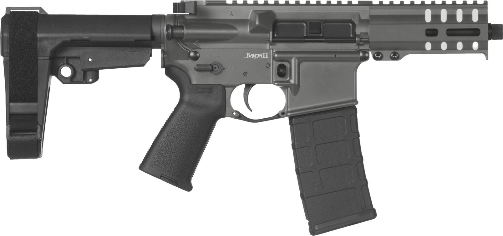 CMMG Banshee 300 Mk4 9mm Sniper Grey Semi-Automatic 30 Round Pistol