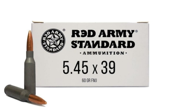 Red Army Standard 5.45x39mm 60gr Lead Core FMJ Steel Case 1000 Rounds Ammunition