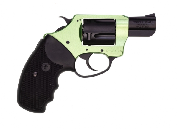 Charter Arms – SHAMROCK .38 Special 2″ 5rd Full Grip Standard Hammer Green/Black Passivate