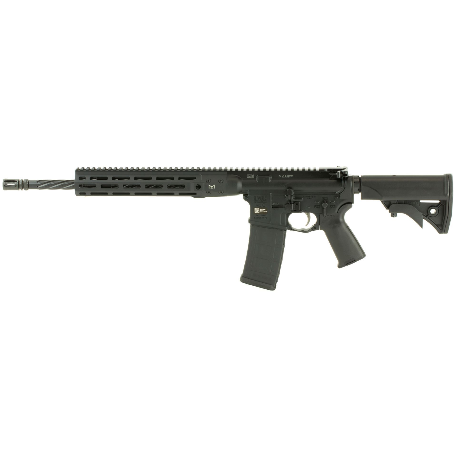 LWRC Direct Impingement Semi-Auto Rifle 223 Rem/5.56 MLock Rail Black