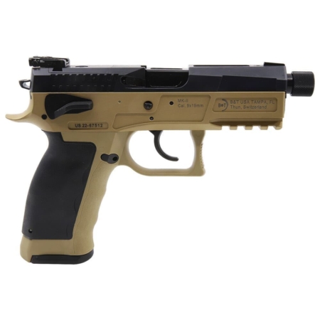 B&T MK-II 9mm 4.3″ Threaded Barrel Semi-Auto FDE Pistol 17rd