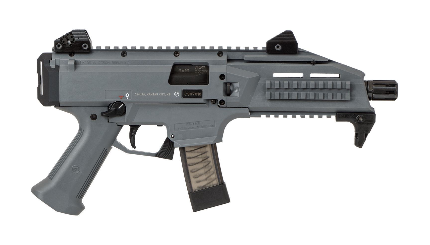 CZ Scorpion EVO 3 9mm Grey Semi-Automatic 10 Round Pistol